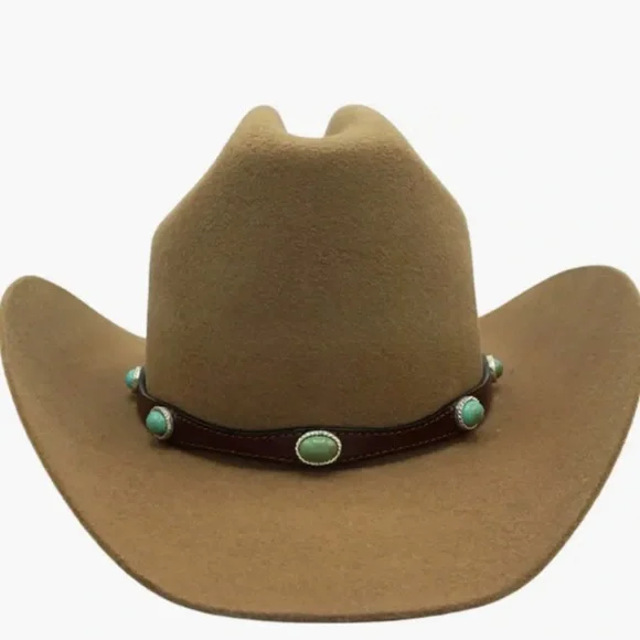 MMModern Monarchie Camel Cody $650Honeycomb texan felt hat with trimSize M/L